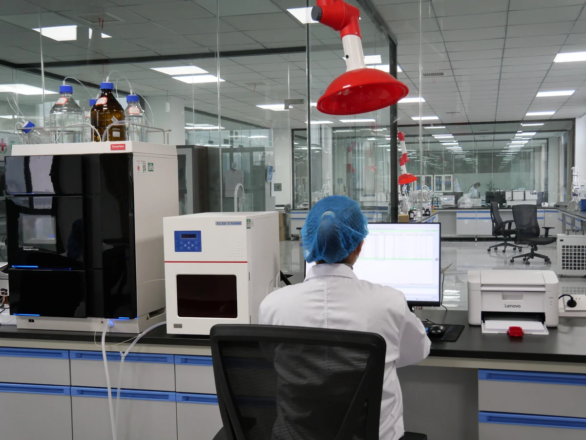 Zhouhetang in-house laboratory with full quality testing equipment — GMP certified
